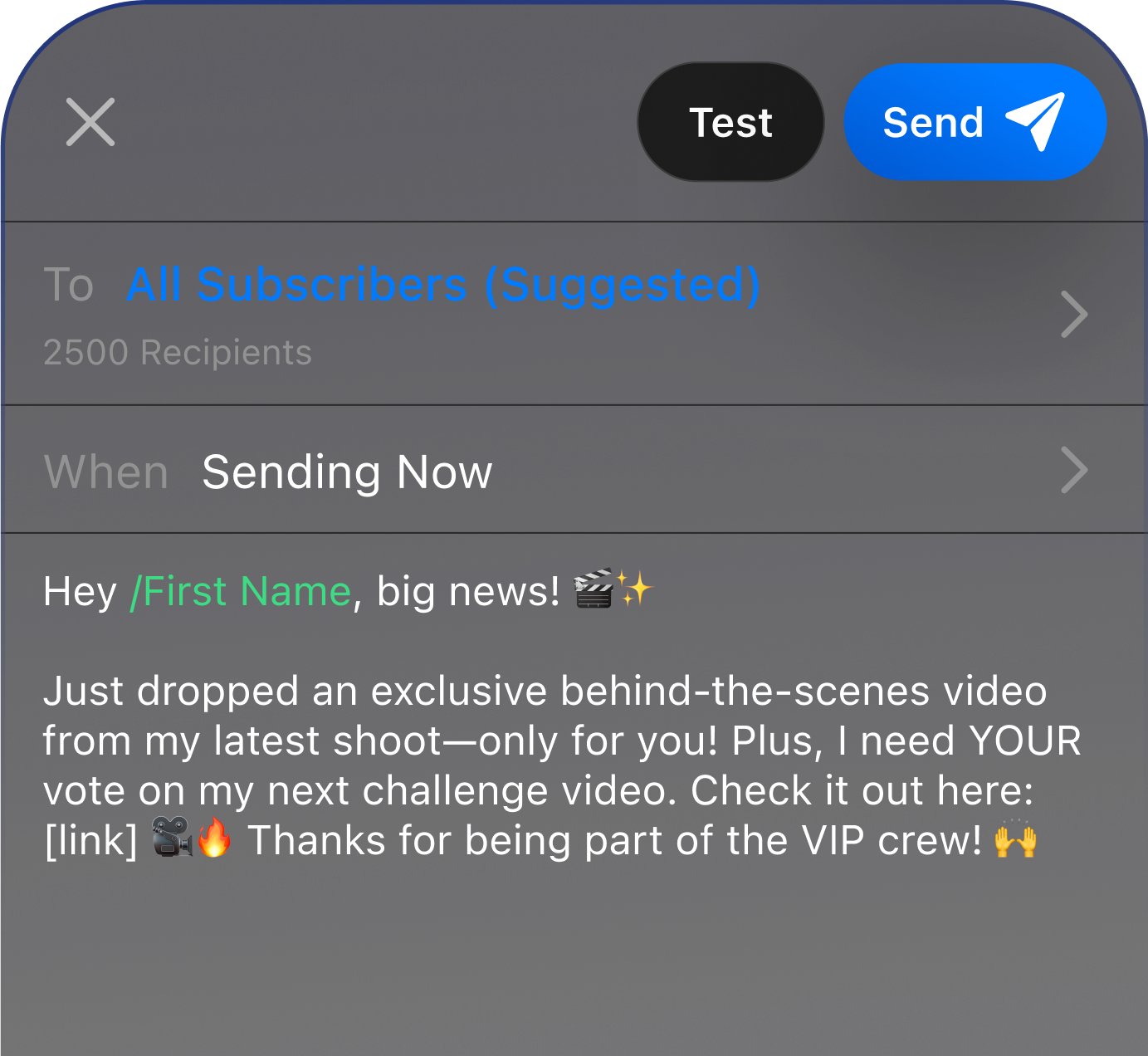 Reach your followers instantly with texting